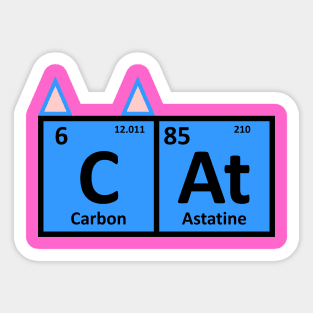 Cat on the periodic table Sticker